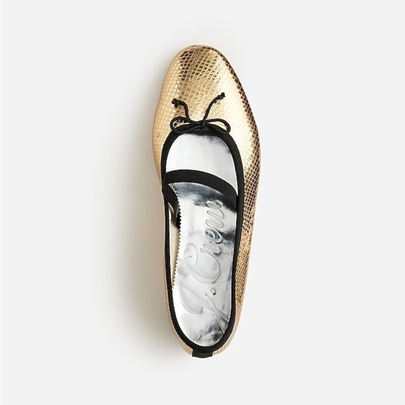 J Crew Zoe strappy flats in Italian snake-embossed leather BT899 - Picture 3 of 5